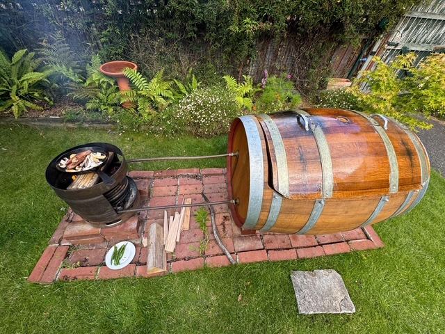 Nice Backyard barrel Hot Tub